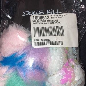 Multi color  hair scrunchie